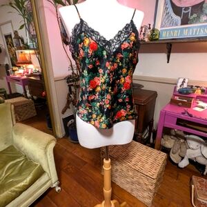 Vintage Victoria’s Secret Black Floral Lace Cami